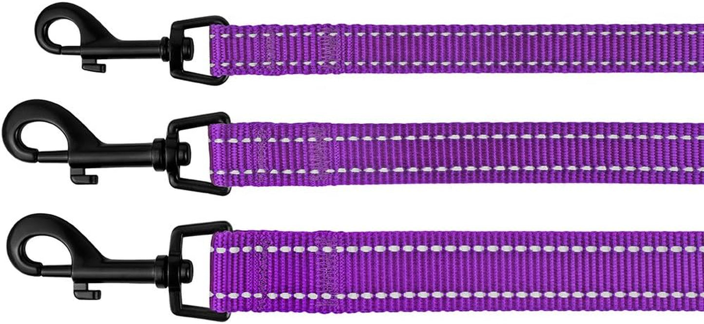 Dog Leash Durable Pet Leash for Walking Training Running for Dogs (Reflective, Purple, L)